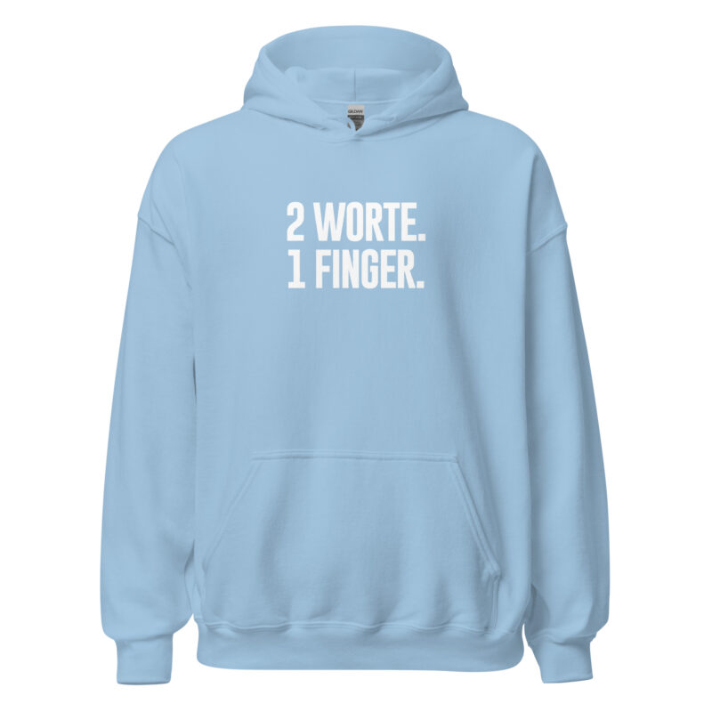 2 Worte. 1 Finger. Unisex-Hoodie – Hoodies – klamottn.de