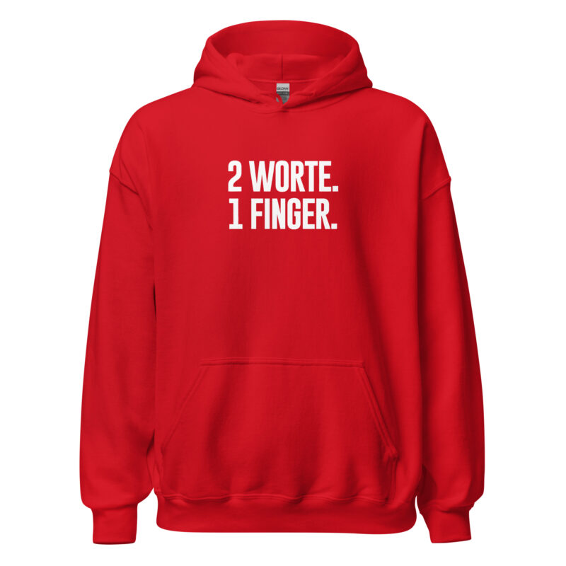 2 Worte. 1 Finger. Unisex-Hoodie – Hoodies – klamottn.de