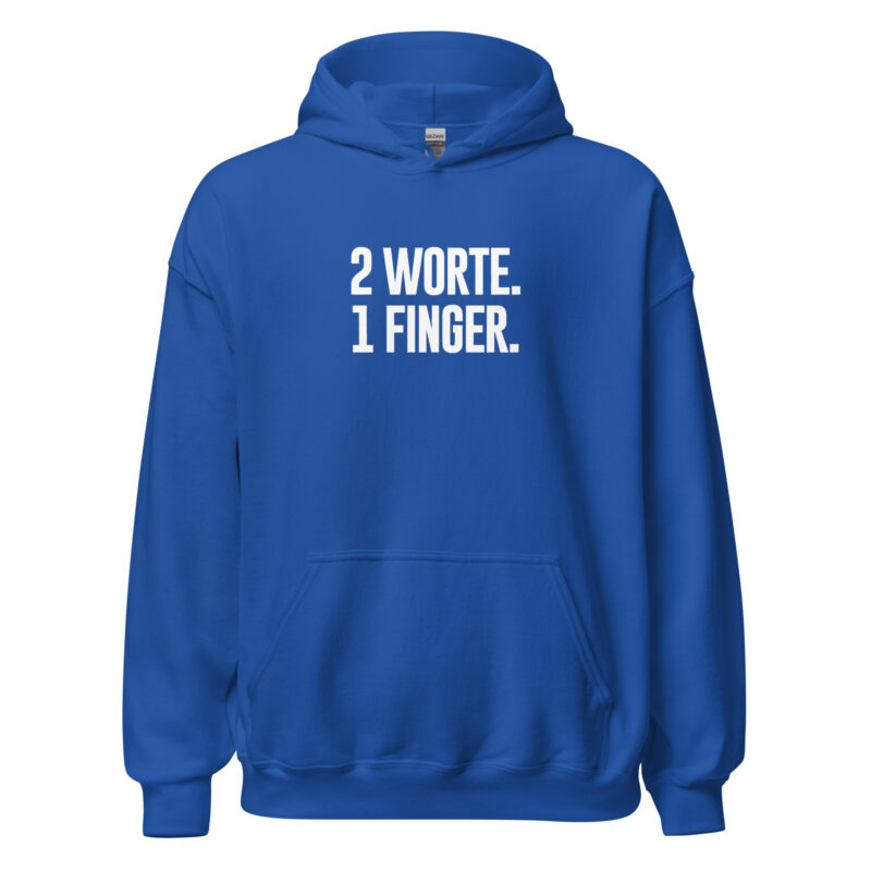 2 Worte. 1 Finger. Unisex-Hoodie – Hoodies – klamottn.de