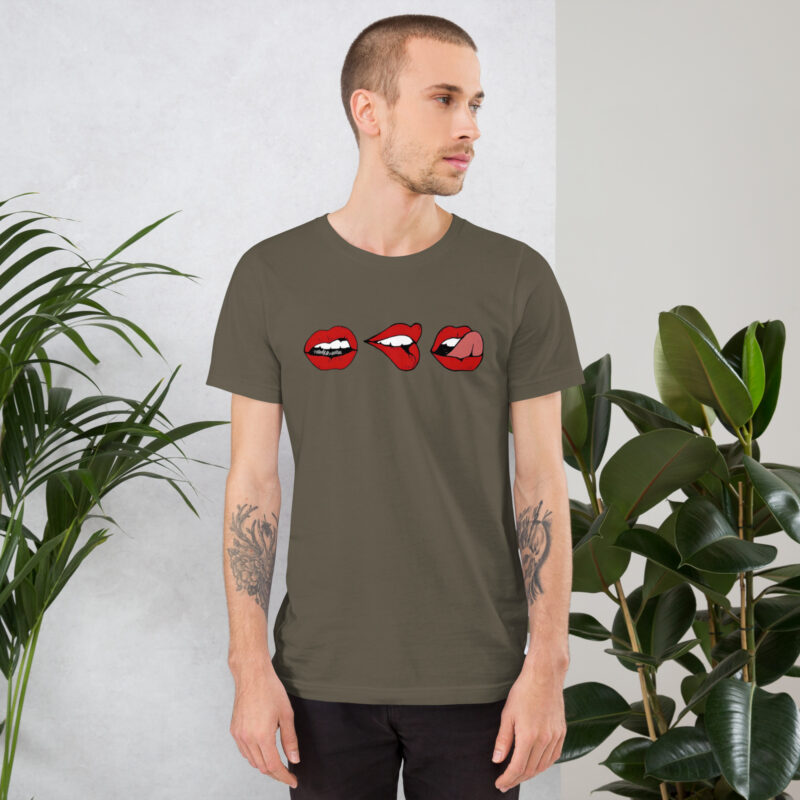 Red Lips Rote Lippen Unisex-T-Shirt