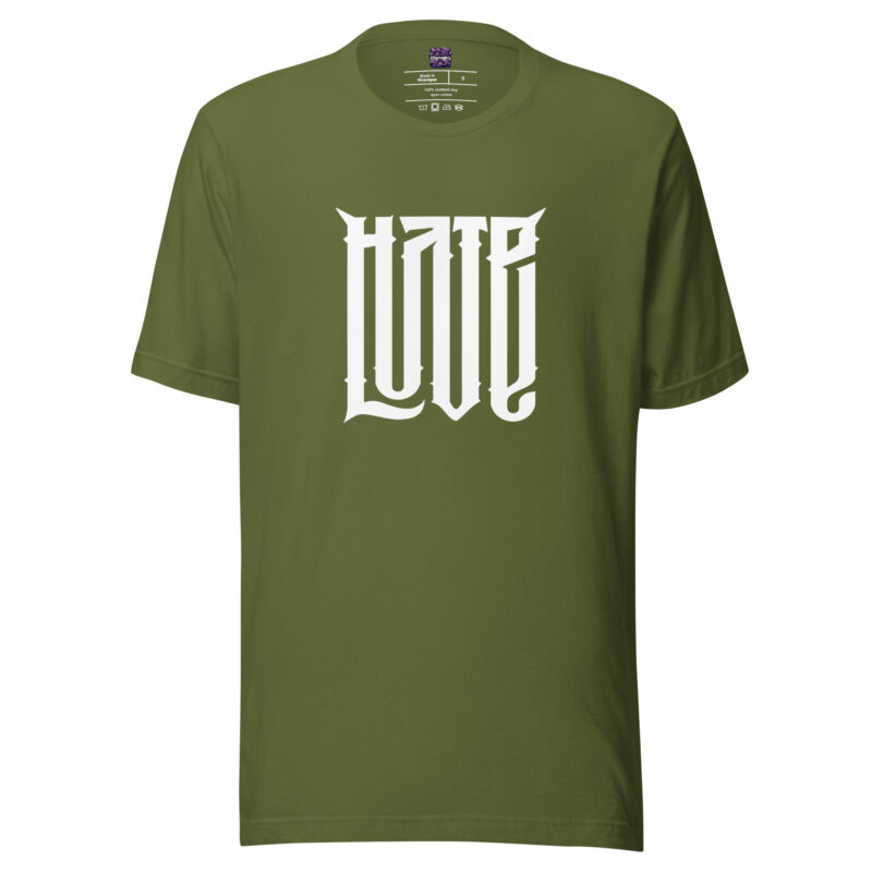 Love/Hate – Zwei Emotionen Unisex-T-Shirt