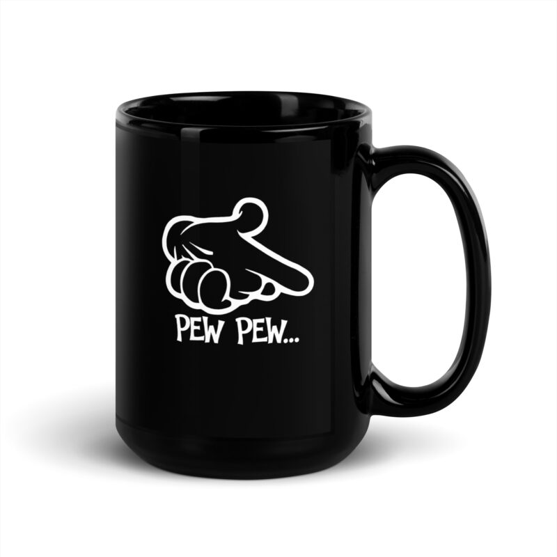 Schwarze glänzende Pew Pew... Hand Tasse – Home & Living – klamottn.de