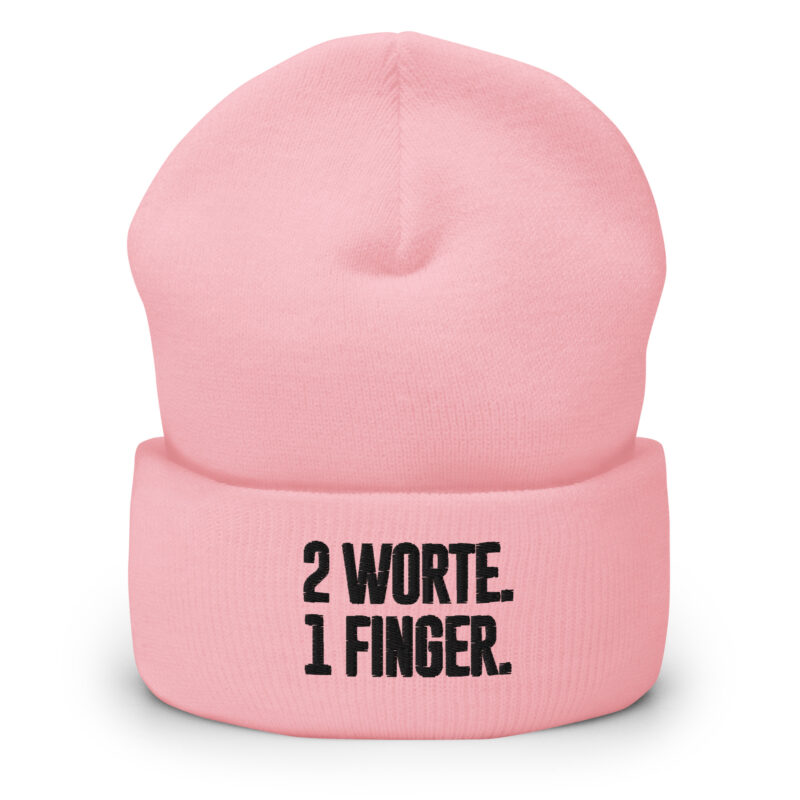 2 Worte. 1 Finger. Beanie