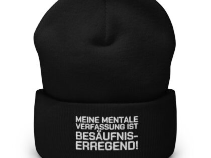 Meine mentale Verfassung ist besäufniserregend Beanie – Accessoires – klamottn.de Meine mentale Verfassung ist besäufniserregend Beanie – Accessoires – klamottn.de