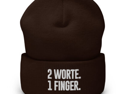 2 Worte. 1 Finger. Beanie – Accessoires – klamottn.de 2 Worte. 1 Finger. Beanie – Accessoires – klamottn.de