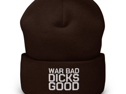 War Bad Dicks Good Beanie – Accessoires – klamottn.de War Bad Dicks Good Beanie – Accessoires – klamottn.de