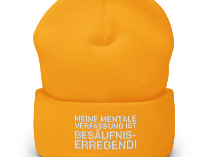 Meine mentale Verfassung ist besäufniserregend Beanie – Accessoires – klamottn.de Meine mentale Verfassung ist besäufniserregend Beanie – Accessoires – klamottn.de