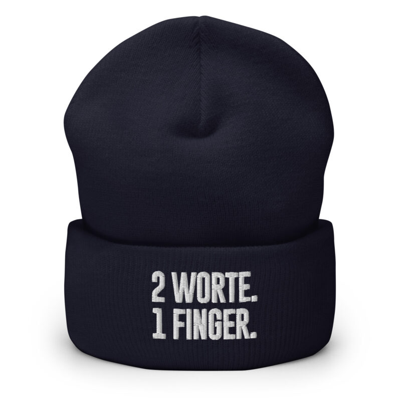 2 Worte. 1 Finger. Beanie