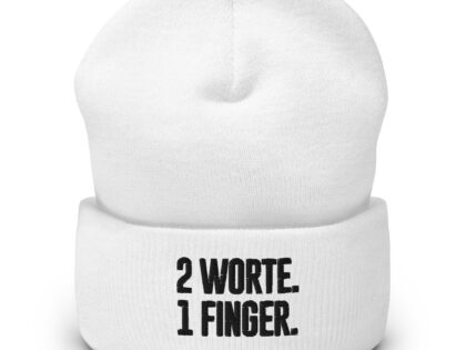 2 Worte. 1 Finger. Beanie – Accessoires – klamottn.de 2 Worte. 1 Finger. Beanie – Accessoires – klamottn.de
