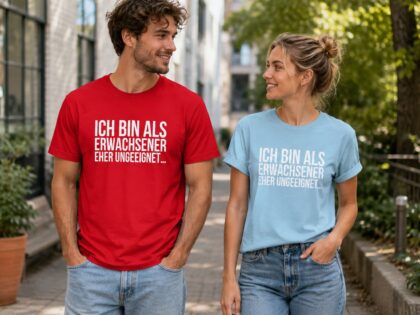 Ich bin als Erwachsener eher ungeeignet Unisex-T-Shirt – T-Shirts – Klamottn™