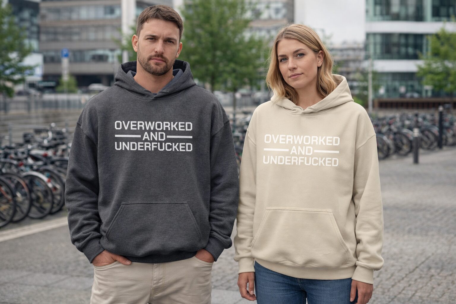 Overworked and Underfucked Unisex-Hoodie – Hoodies – Klamottn™ Overworked and Underfucked Unisex-Hoodie – Hoodies – Klamottn™