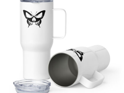 Schmetterling Schädel Reisebecher mit Griff – Accessoires – klamottn.de Schmetterling Schädel Reisebecher mit Griff – Accessoires – klamottn.de