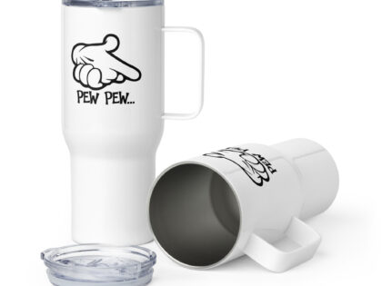 Pew Pew... Hand Reisebecher mit Griff – Accessoires – klamottn.de Pew Pew... Hand Reisebecher mit Griff – Accessoires – klamottn.de