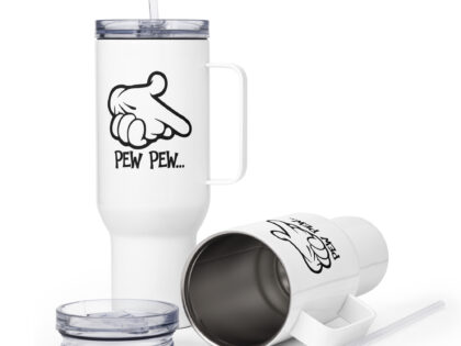 Pew Pew... Hand Reisebecher mit Griff – Accessoires – klamottn.de Pew Pew... Hand Reisebecher mit Griff – Accessoires – klamottn.de