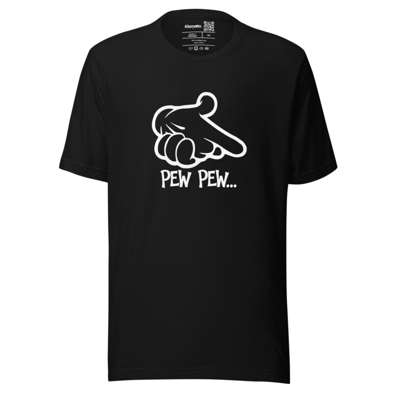 Pew Pew... Hand Unisex-T-Shirt – T-Shirts – klamottn.de