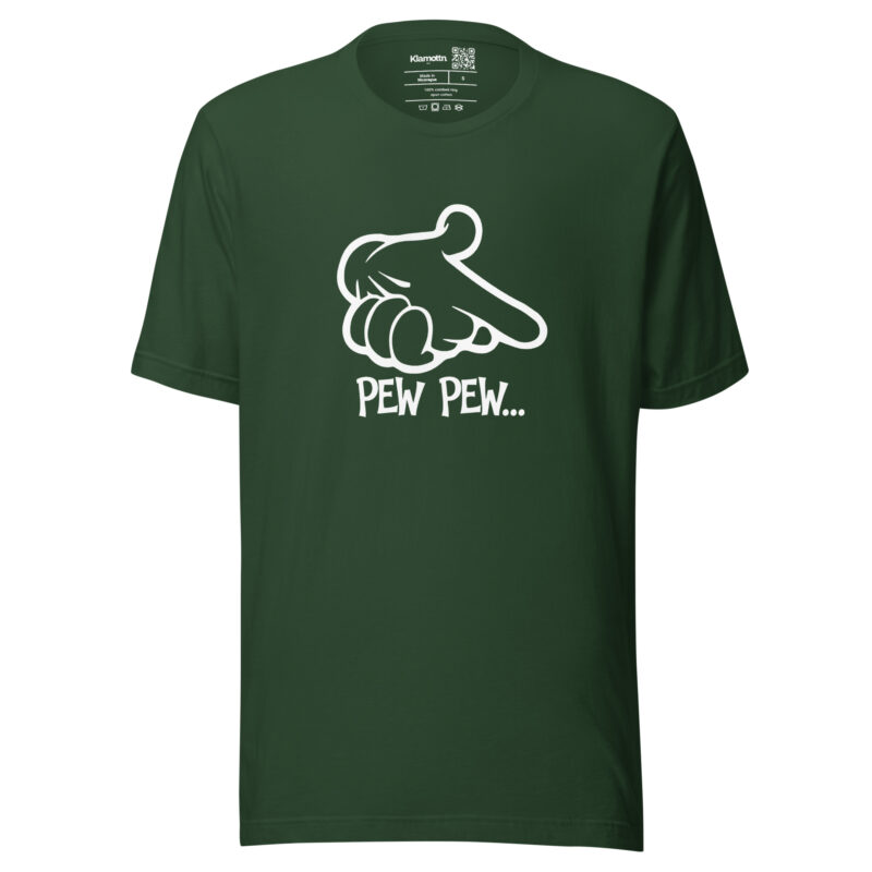 Pew Pew... Hand Unisex-T-Shirt – T-Shirts – klamottn.de
