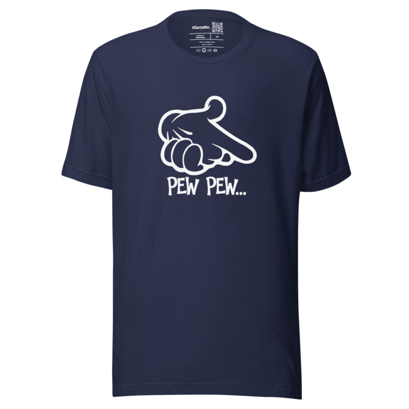 Pew Pew... Hand Unisex-T-Shirt – T-Shirts – klamottn.de