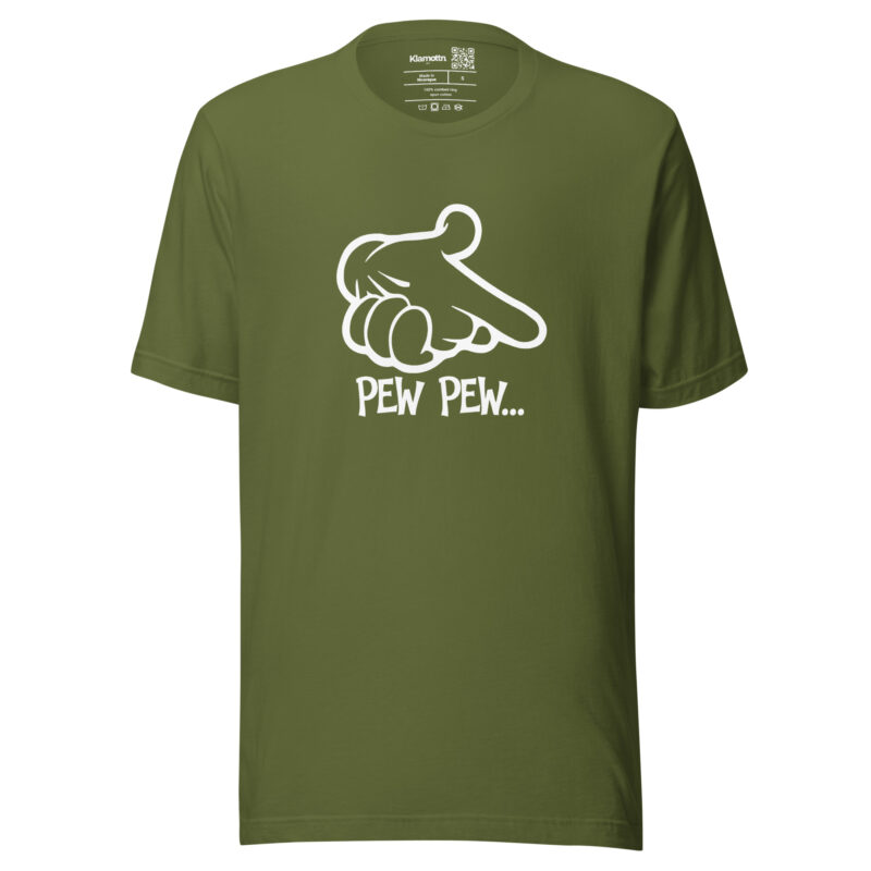 Pew Pew... Hand Unisex-T-Shirt – T-Shirts – klamottn.de