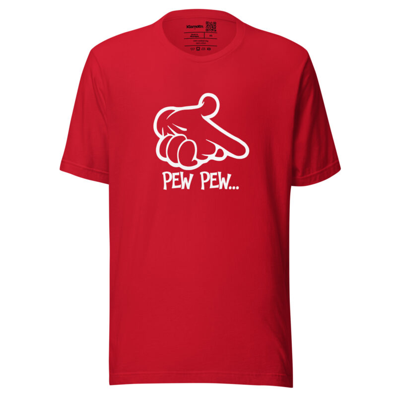 Pew Pew... Hand Unisex-T-Shirt – T-Shirts – klamottn.de