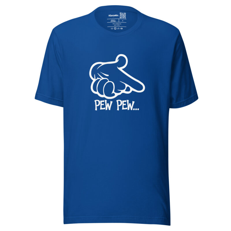Pew Pew... Hand Unisex-T-Shirt – T-Shirts – klamottn.de