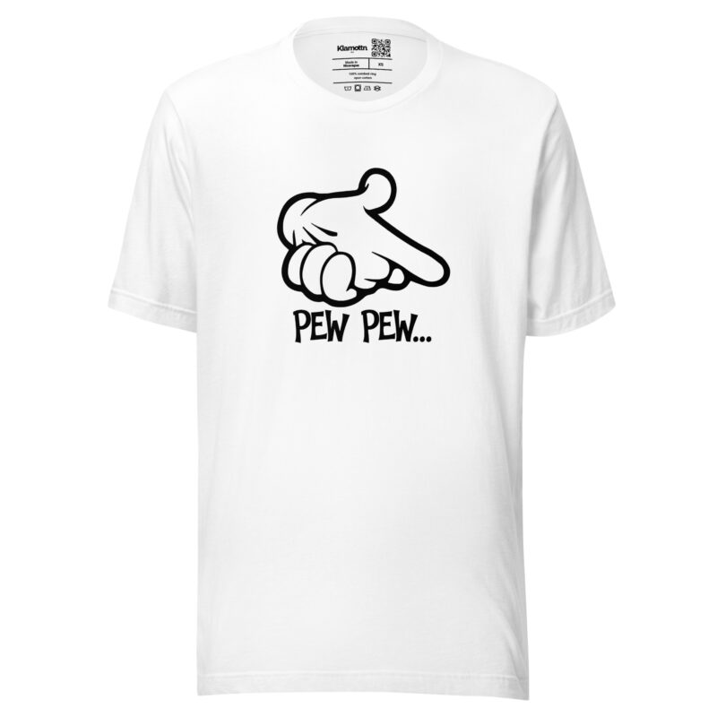 Pew Pew... Hand Unisex-T-Shirt – T-Shirts – klamottn.de