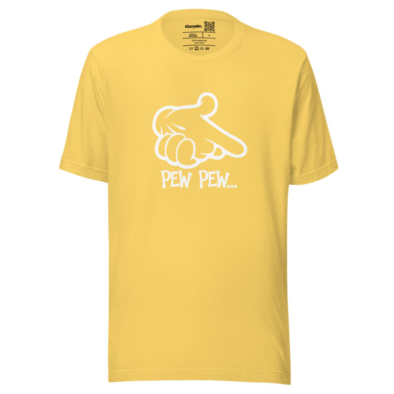 Pew Pew... Hand Unisex-T-Shirt – T-Shirts – klamottn.de