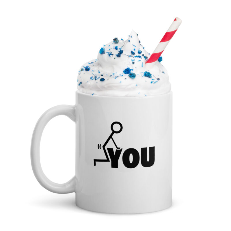 Weiße, glänzende Fuck you Tasse – Home & Living – klamottn.de