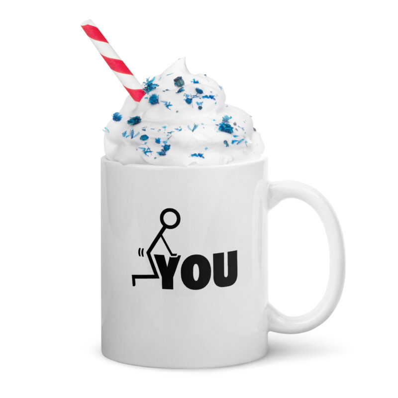 Weiße, glänzende Fuck you Tasse – Home & Living – klamottn.de