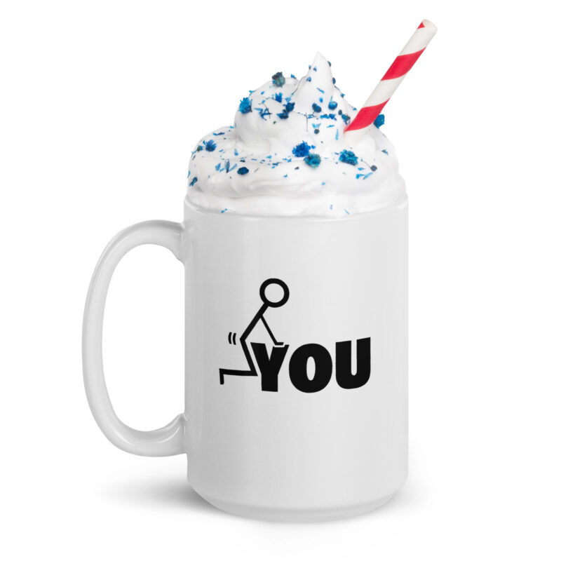 Weiße, glänzende Fuck you Tasse – Home & Living – klamottn.de