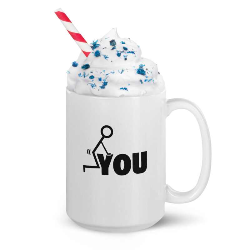 Weiße, glänzende Fuck you Tasse – Home & Living – klamottn.de