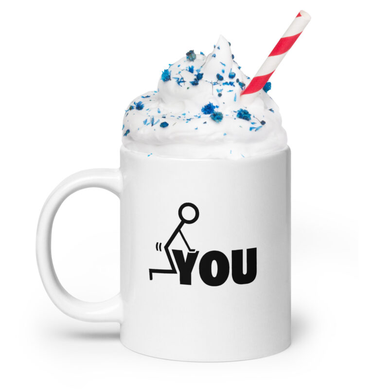 Weiße, glänzende Fuck you Tasse – Home & Living – klamottn.de
