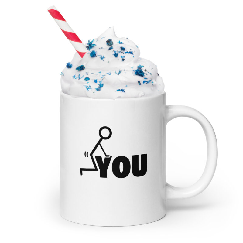 Weiße, glänzende Fuck you Tasse – Home & Living – klamottn.de