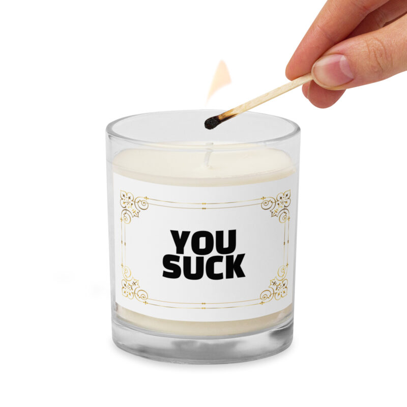 You Suck Sojawachs-Kerze im Glas – Home & Living – klamottn.de