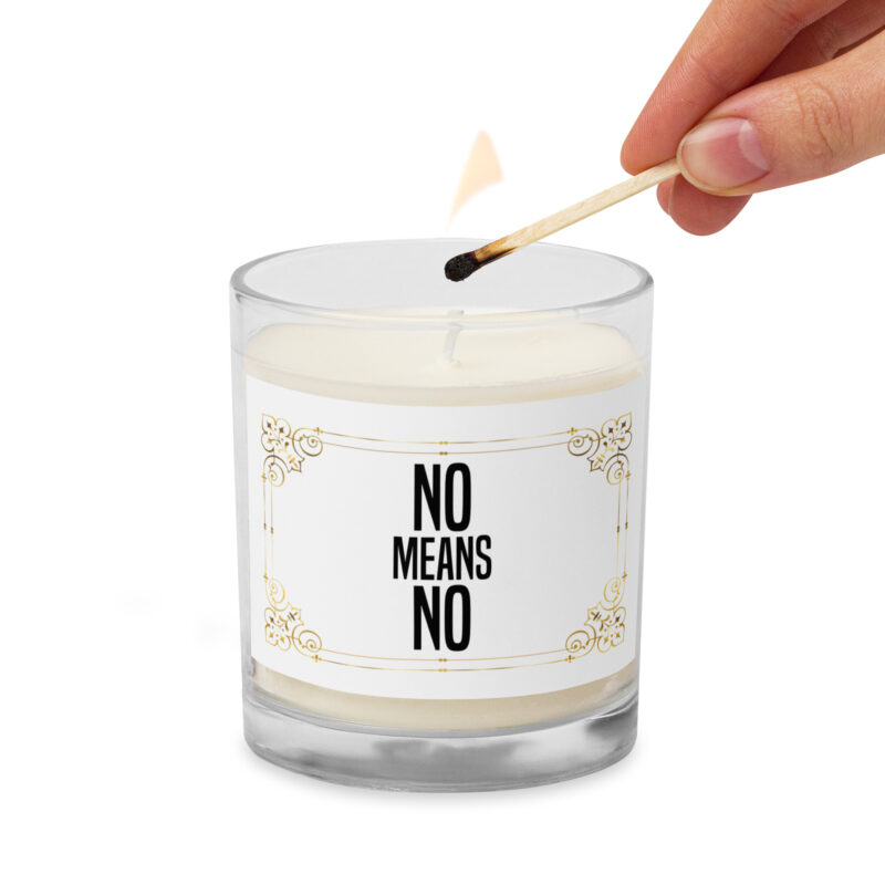 No means No Sojawachs-Kerze im Glas