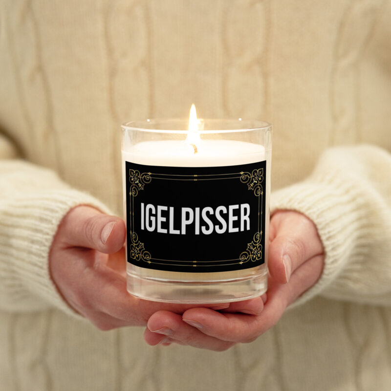 Igelpisser Sojawachs-Kerze im Glas