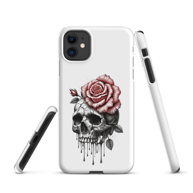 Schädel mit blutroter Rose Snapcase iPhone®-Hülle