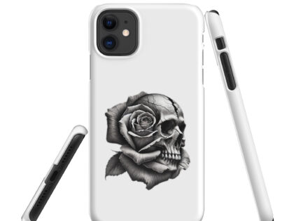 Monochromer Schädel mit Rose Snapcase iPhone®-Hülle – Accessoires – klamottn.de Monochromer Schädel mit Rose Snapcase iPhone®-Hülle – Accessoires – klamottn.de