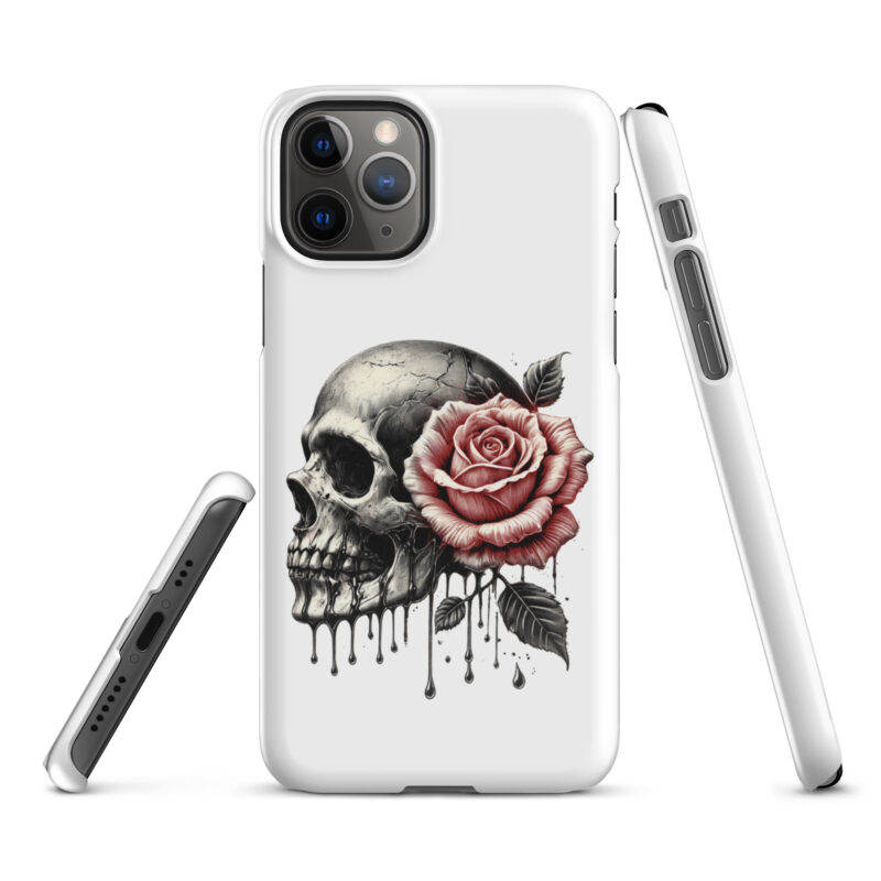 Schädel mit roter Rose Snapcase iPhone®-Hülle