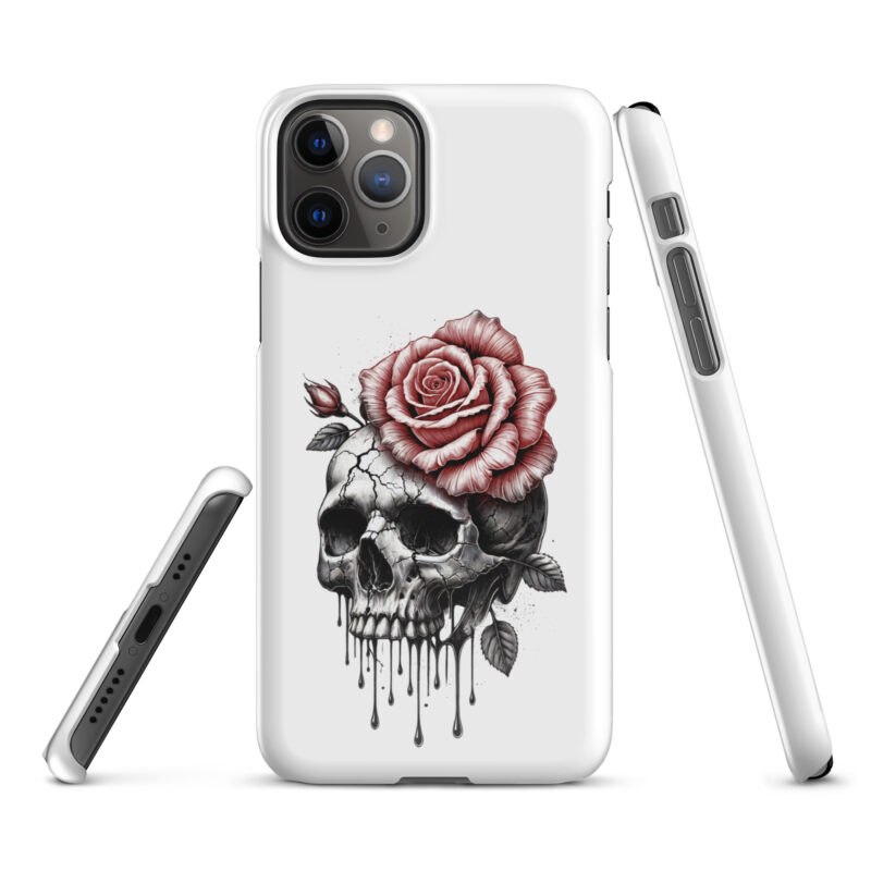 Schädel mit blutroter Rose Snapcase iPhone®-Hülle