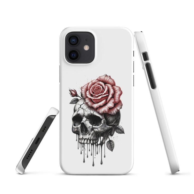 Schädel mit blutroter Rose Snapcase iPhone®-Hülle