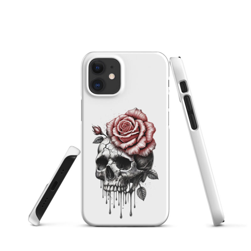 Schädel mit blutroter Rose Snapcase iPhone®-Hülle