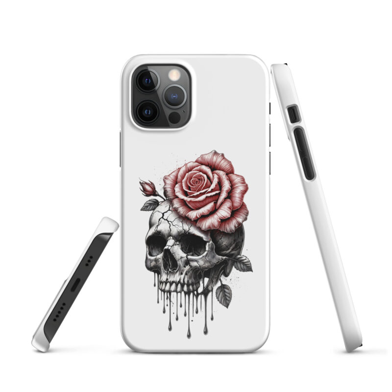 Schädel mit blutroter Rose Snapcase iPhone®-Hülle