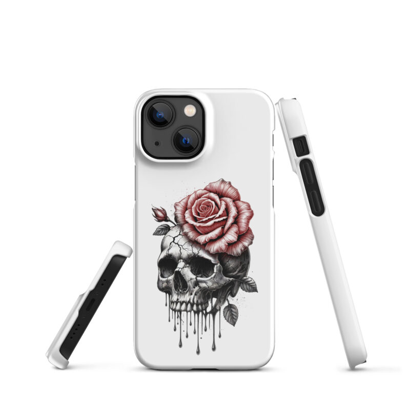 Schädel mit blutroter Rose Snapcase iPhone®-Hülle