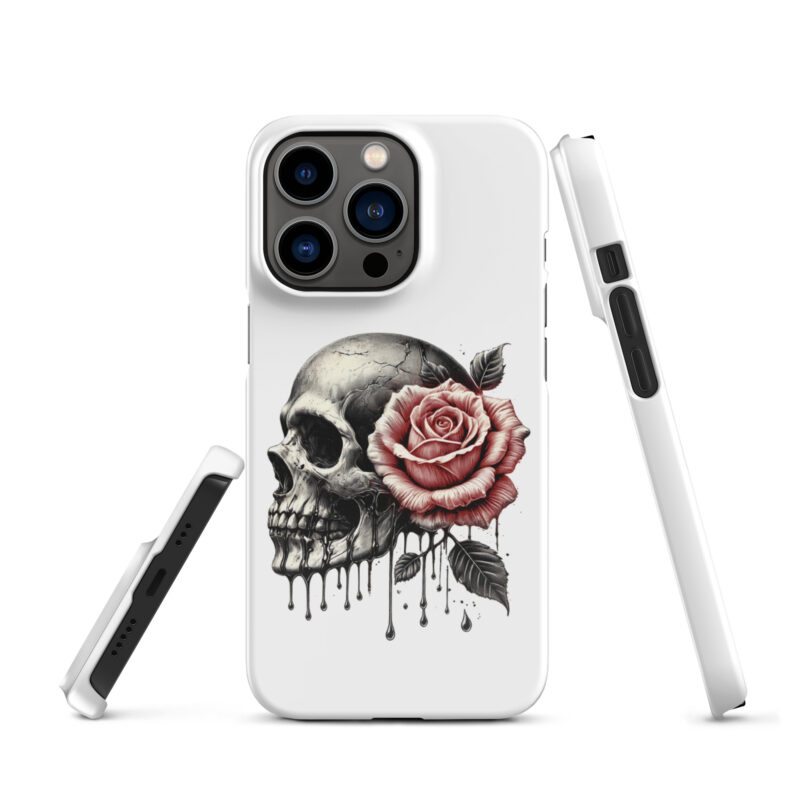 Schädel mit roter Rose Snapcase iPhone®-Hülle