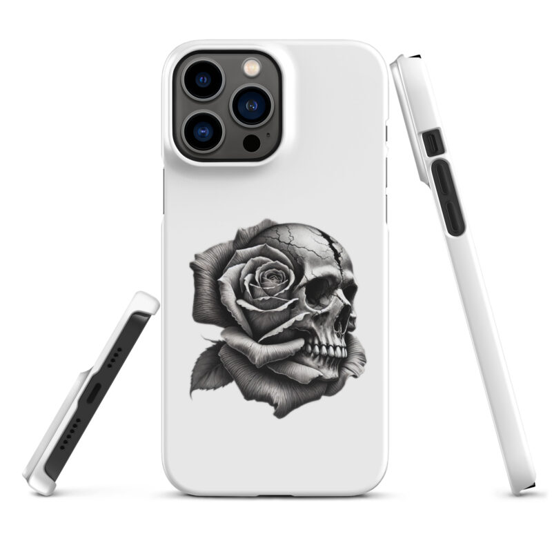 Monochromer Schädel mit Rose Snapcase iPhone®-Hülle