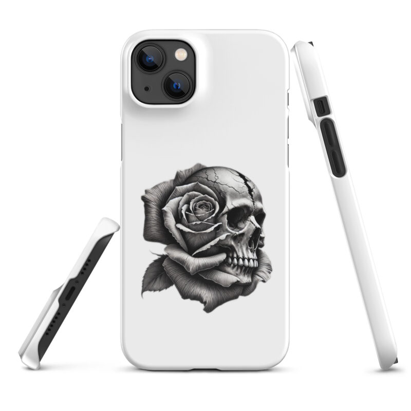 Monochromer Schädel mit Rose Snapcase iPhone®-Hülle