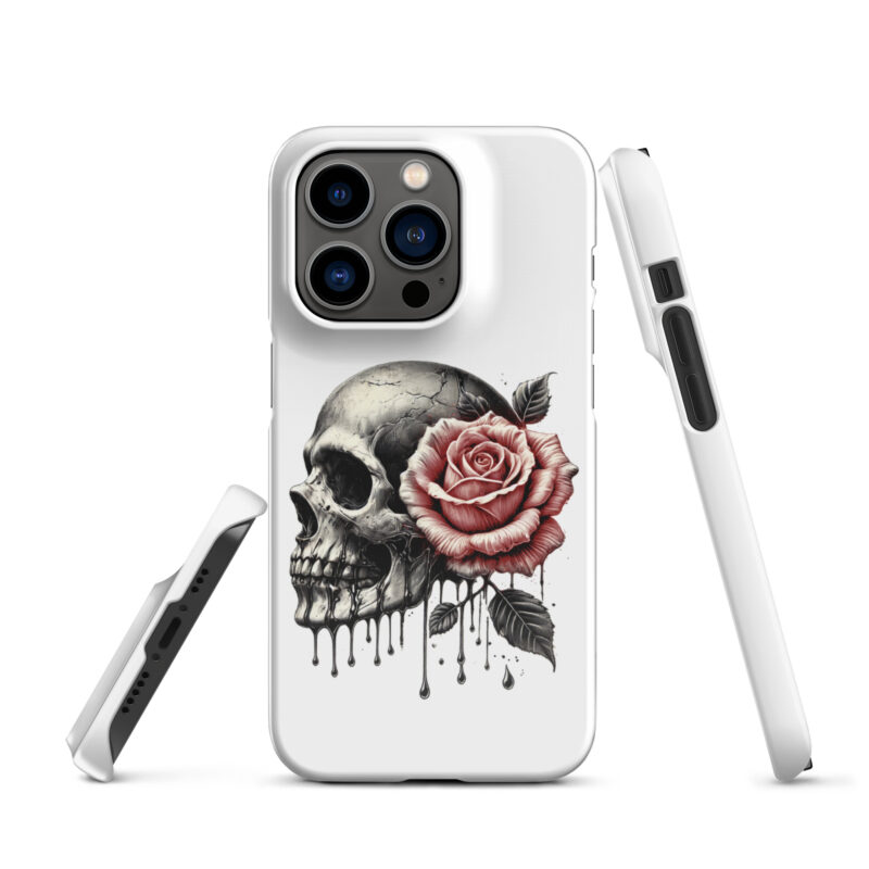 Schädel mit roter Rose Snapcase iPhone®-Hülle