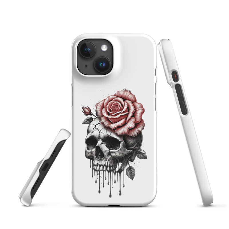 Schädel mit blutroter Rose Snapcase iPhone®-Hülle