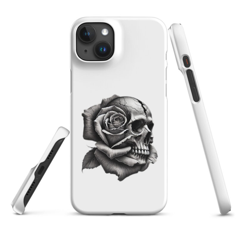 Monochromer Schädel mit Rose Snapcase iPhone®-Hülle
