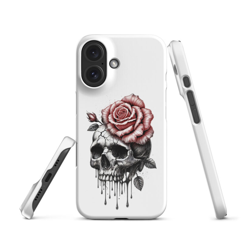 Schädel mit blutroter Rose Snapcase iPhone®-Hülle